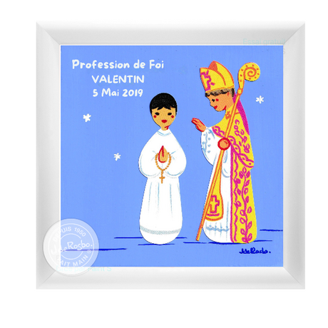 Cadre souvenir profession de foi - garçon
