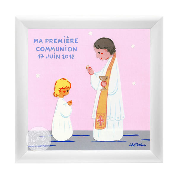 Cadre souvenir de première communion - fille