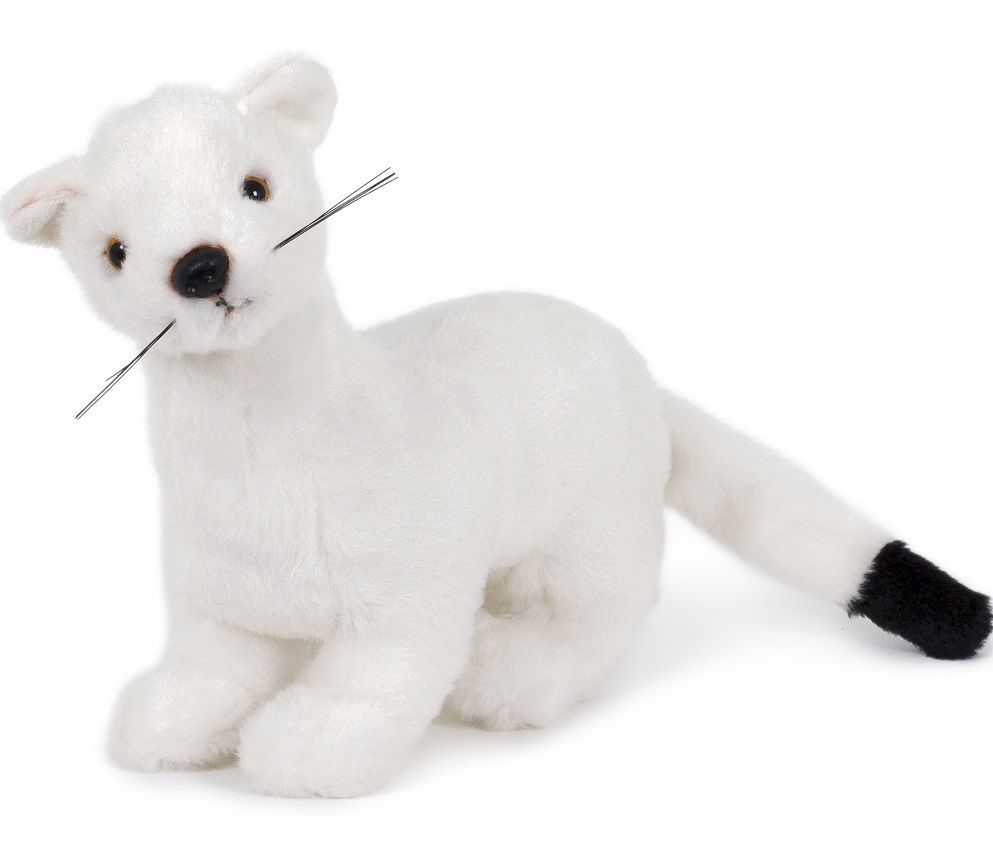 Peluche Ermellino Donnola Martora Bianca - SEMO Qualità Premium, Morbido E Realistico, 31 Cm, Lavabile A 30°C