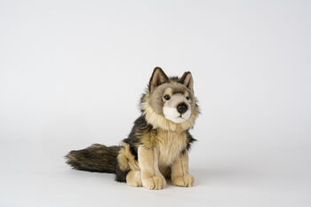 Peluche Loup Assis 25 cm