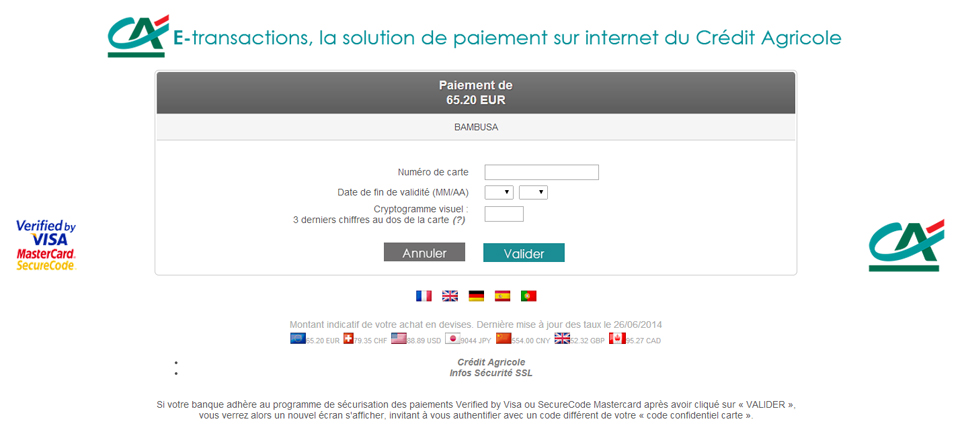 Moyens de paiement