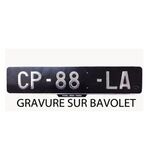 Plaque Maillefaud noire 2 roues 275 x 75 mm