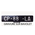 Plaque Maillefaud noire 2 roues 190 x 130 mm