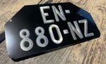Plaque Maillefaud noire 2 roues 190 x 130 mm