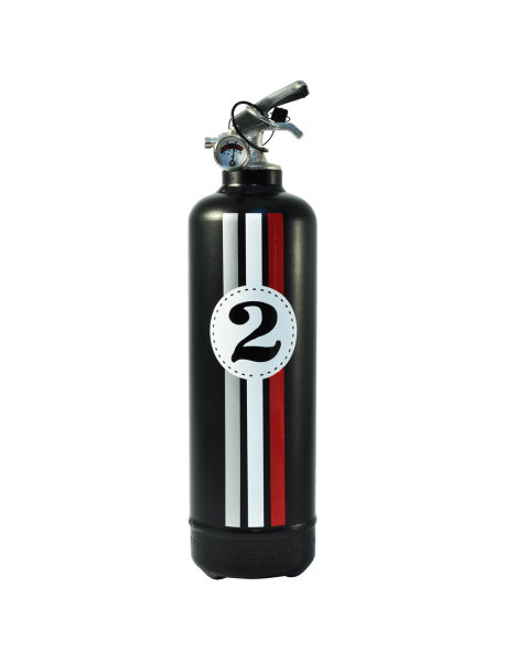 Extincteur E2R Fangio Noir, un extincteur décoratif spécial voiture