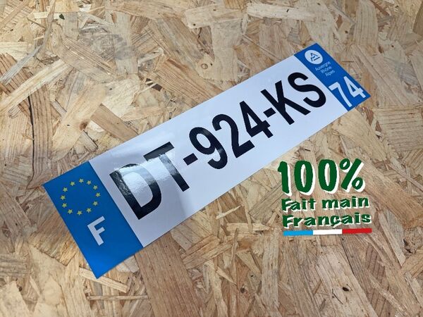 PLAQUE AUTOCOLLANTE SIV sur mesure