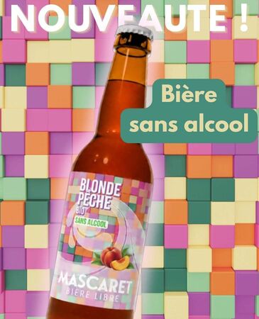 Blonde pêche de vigne sans alcool Mascaret 33 cl