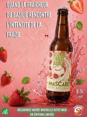 Blonde fraise basilic bio Mascaret 33 cl