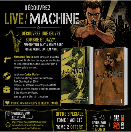 LIVE ! MACHINE Pack offre découverte Tome 1 acheté + Tome 2 offert