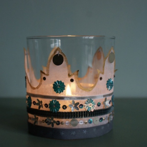 DIY photophore couronne de Noël