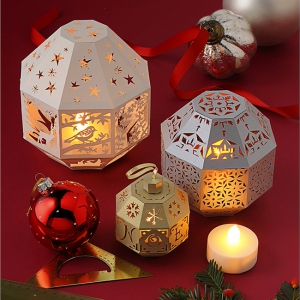 DIY 3 photophores boules de Noël