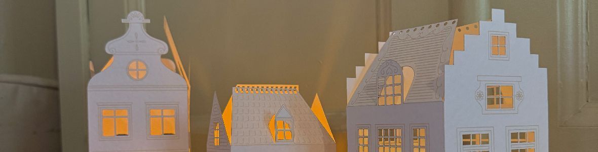 Photophores LED Maisons de Papier