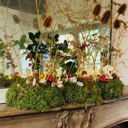 DIY Composition végétale pour manteau de cheminée ou centre de table