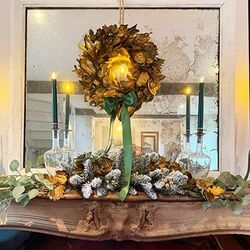 DIY couronne de feuilles dorées