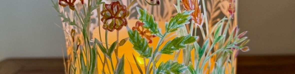 Photophores en papier fleurs des champs