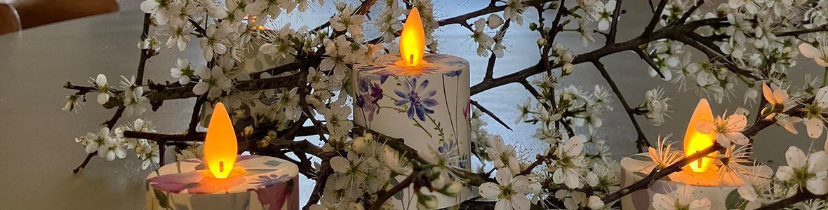 Bougies votives et lucioles LED