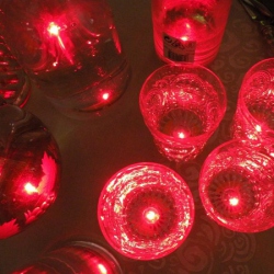 18 Stickers led pour bouteille - coloris ROUGE