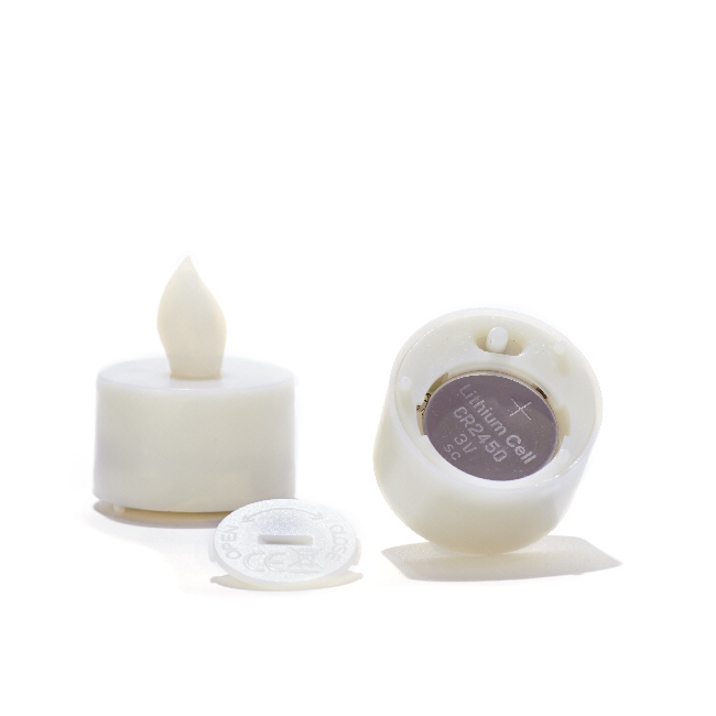 12 Bougies LED Noires Halloween - Effet Larme Vacillant - Sans Flamme - Décoration Maison Hantée