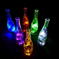 18 Stickers led pour bouteille - coloris ROUGE