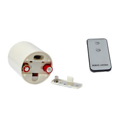 Bougie LED à Flamme Oscillante Cristaux noir - H5,2cm