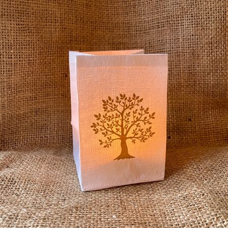 Led paper lantern with a Tree of Life