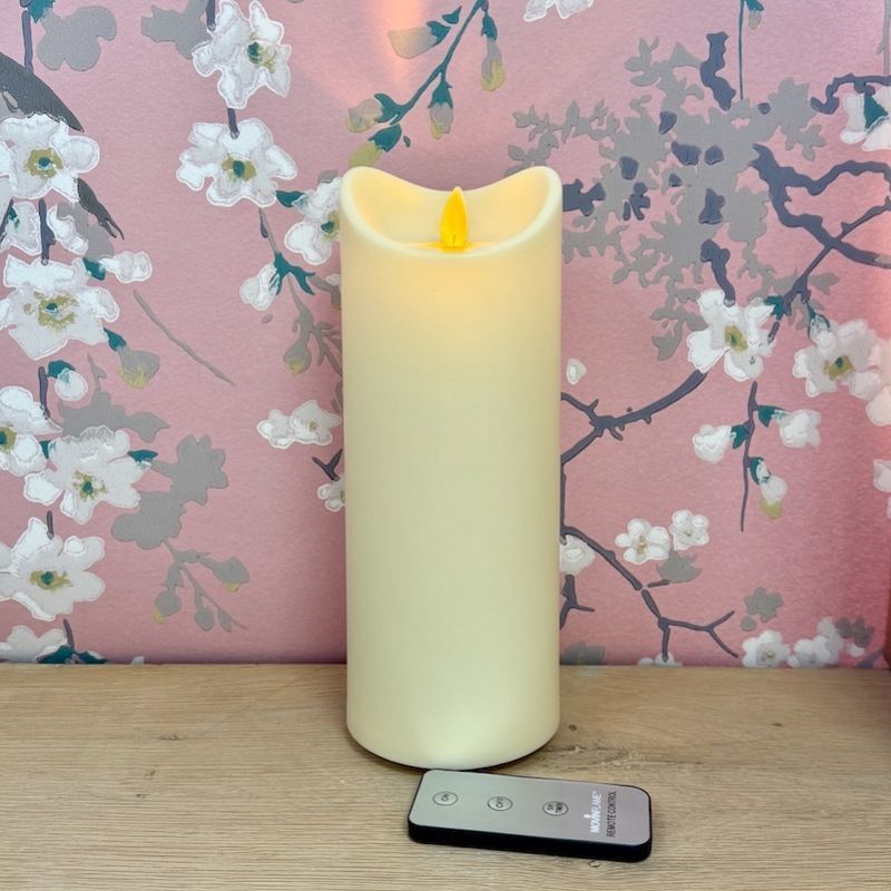 Lot 2 Bougies LED Étanchées 20cm - Bougies Piliers Électriques Extérieur Avec Minuteur