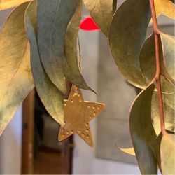 Star tag in brass - 4 cm