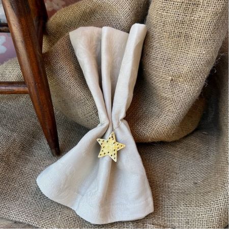 Star tag in brass - 4 cm