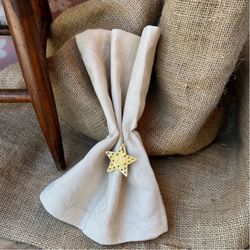 Star tag in brass - 4 cm