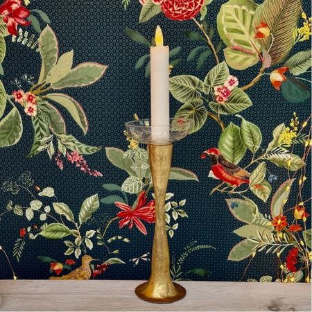 Flowers glass bobeche for candles - ø 2,5 cm