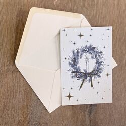 Carte de Noël - 10 x 15 cm - Couronne
