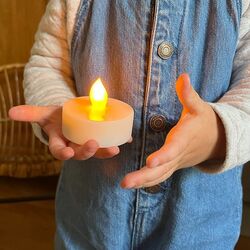 LED tealight yellow flame - Ø5.5CM