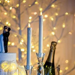 Retro taper candle with moving flame