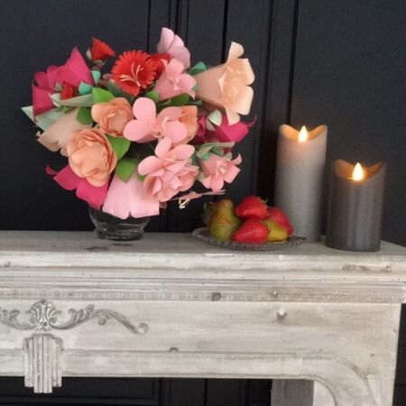 LED candle with moving flame - Anthracite Grey - H17.5CM
