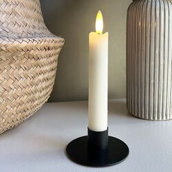 Bougie chandelle LED cire ivoire - H15cm