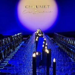 Bougie chandelle LED cire noire - H24cm
