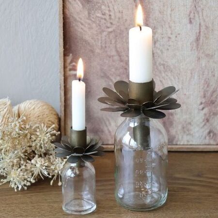 Candle holder for bottle and carafe - Flower shape