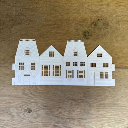 Paper house Candle Holder - H 12 cm