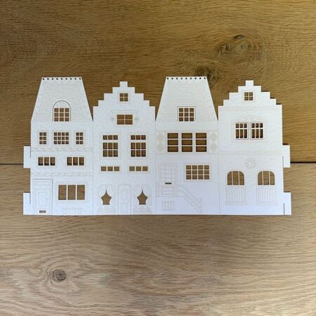Paper house Candle Holder - H 15cm