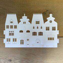 Paper house Candle Holder - H 18cm