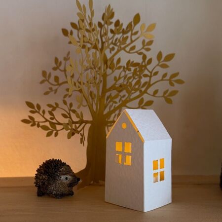 Mini maison blanche - H 8 cm