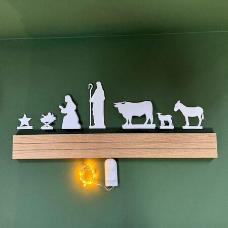 "Scénette" Lumineuse Crèche - Blanc