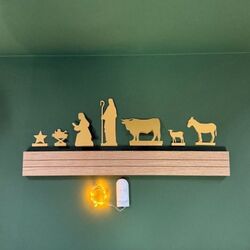 "Scénette" Lumineuse Crèche - Or