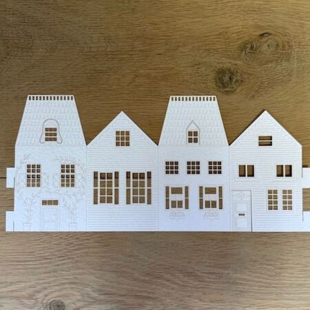 Photophore maison papier - H 12cm