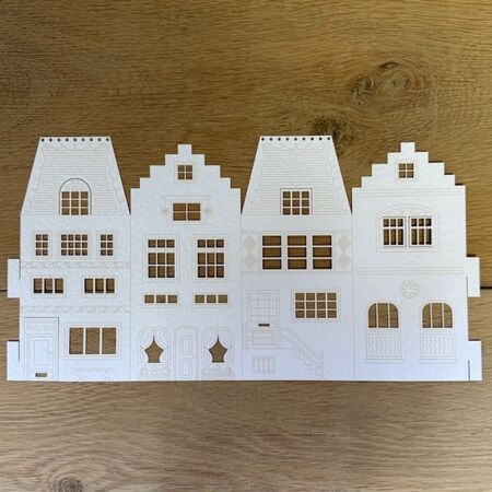Paper house Candle Holder - H 15cm
