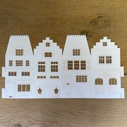 Paper house Candle Holder - H 15cm