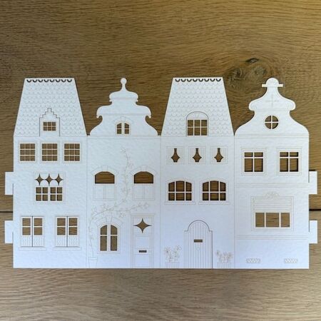 Photophore maison papier - H 18cm