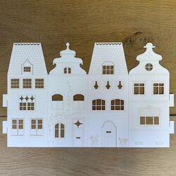 Photophore maison papier - H 18cm