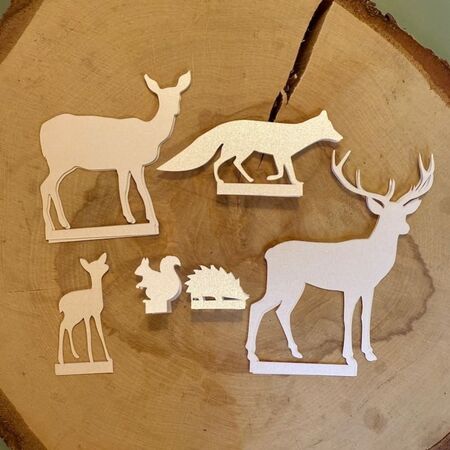 "Scénette" Lumineuse Animaux - Blanc