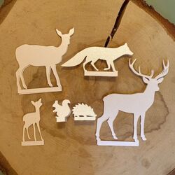 "Scénette" Lumineuse Animaux - Blanc